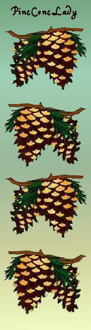 Stickers - Gold Foil Pinecone Stickers Sheet