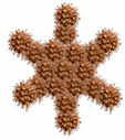 Sweetgum Pods Snowflake Ornament